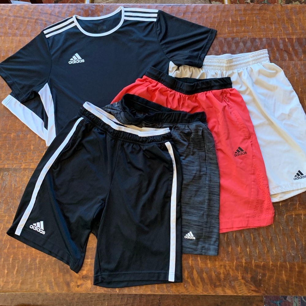 Bundle of men’s adidas tennis shorts and shirt